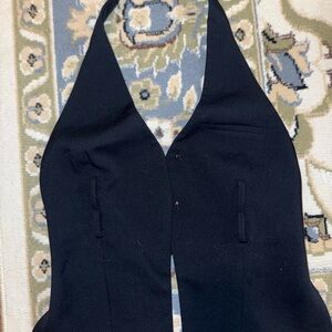 Zara Black Tailored Vest with Satin Lining